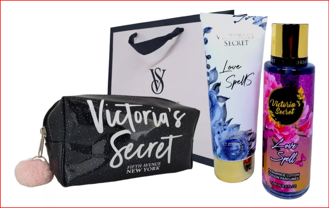 Kit Splash + Crema+ Cosmetiquera+ Bolsa Contramarcada Victoria´s Secret